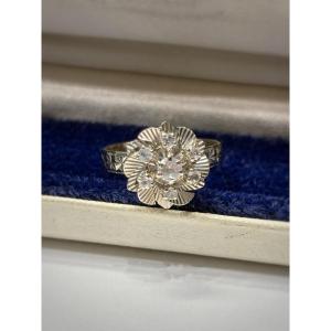 1950s Gold Flower Ring