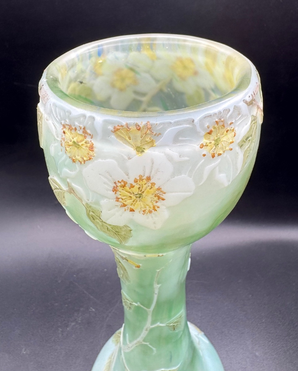 François Théodore LEGRAS - Vase à décor de fleurs de pommier-photo-4