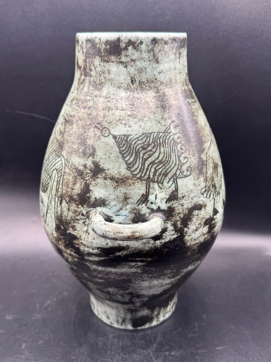 Jacques BLIN - Vase céramique scarifiée-photo-2