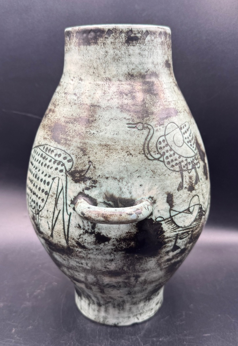 Jacques BLIN - Vase céramique scarifiée-photo-4