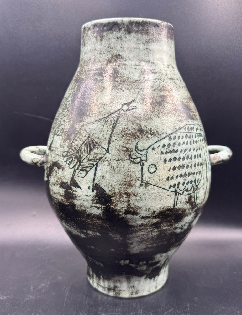 Jacques BLIN - Vase céramique scarifiée
