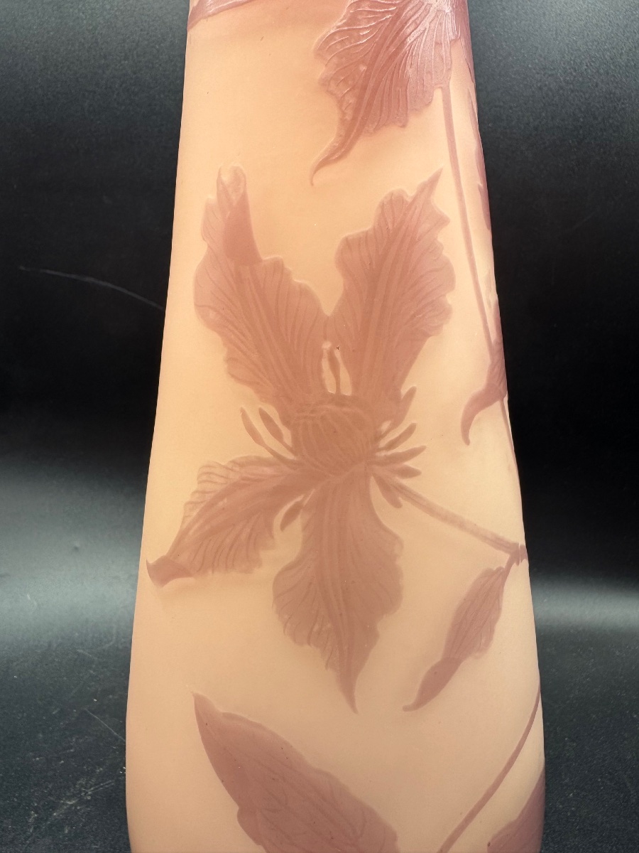 Émile Gallé Nancy - Vase art nouveau à décor floral-photo-4