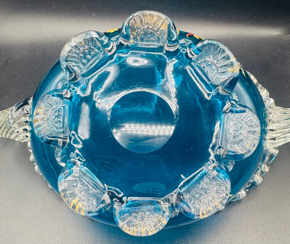 Auguste JEAN - Jardinière d'époque Art Nouveau en verre émaillé-photo-6