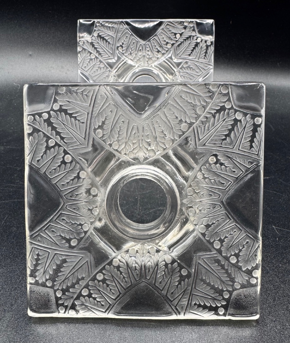 LALIQUE France - Paire de bougeoirs modèle Chantilly-photo-3