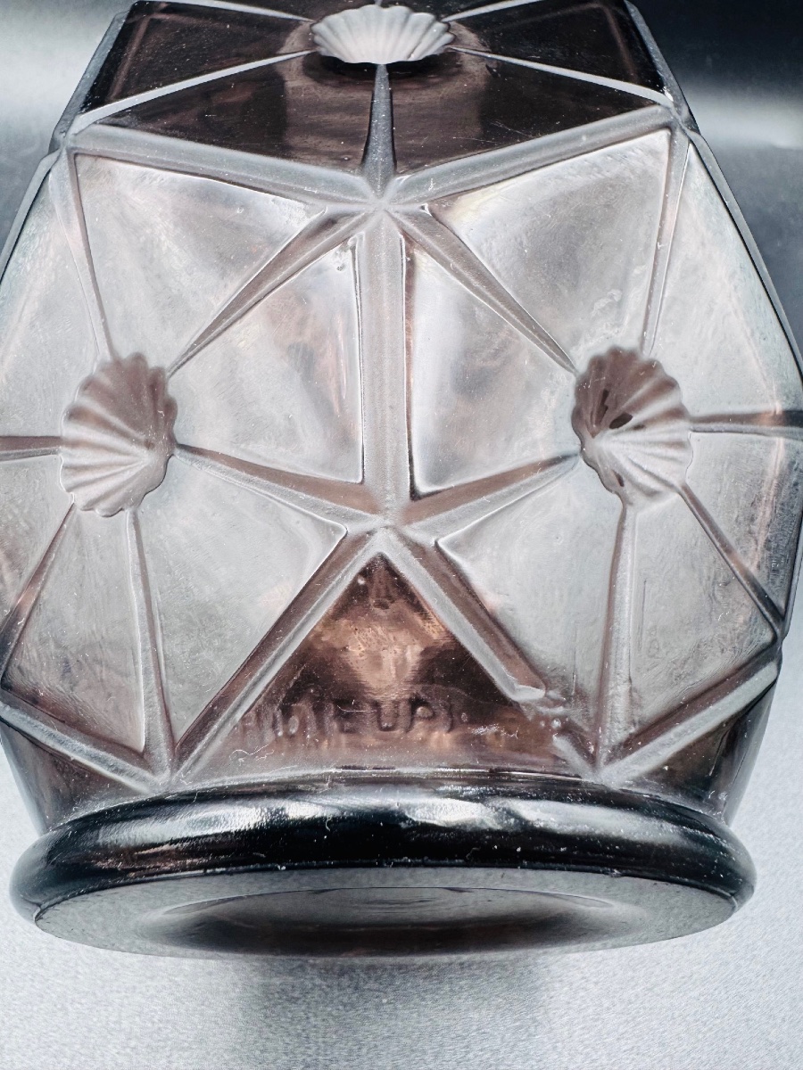Henri DIEUPART - Vase Art déco en verre moulé pressé-photo-1