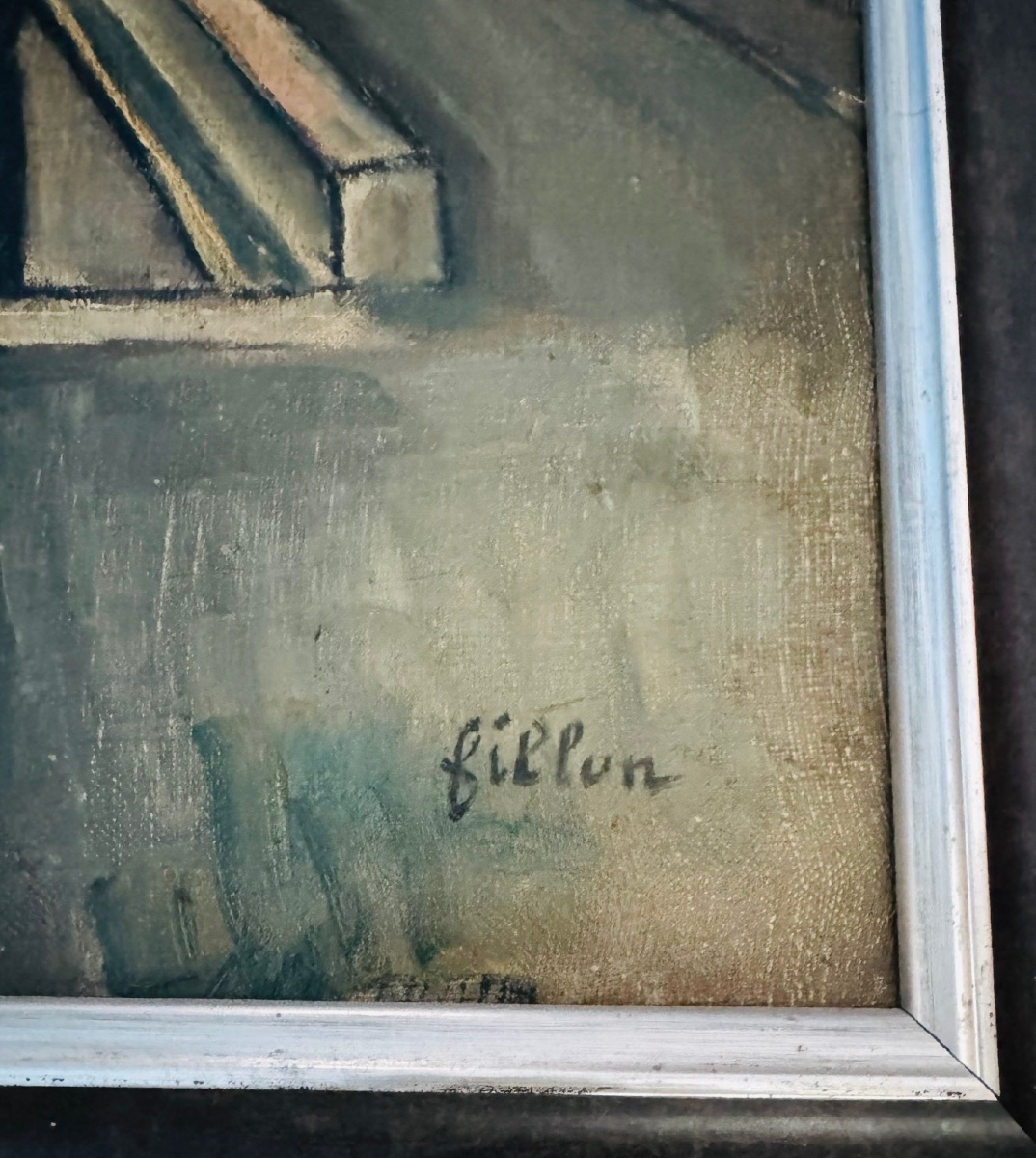 Arthur FILLON (1900-1974) Huile sur toile - Vue de Paris La Seine-photo-3