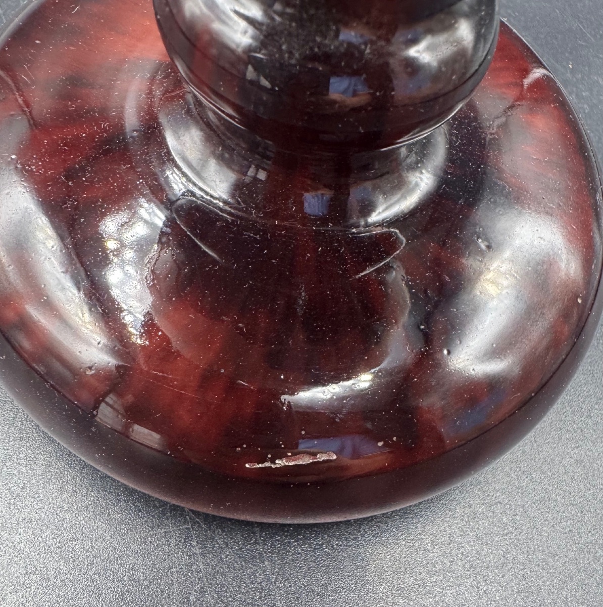 Charles SCHNEIDER - Le Verre Français - Grand vase à décor de feuilles de chêne-photo-2