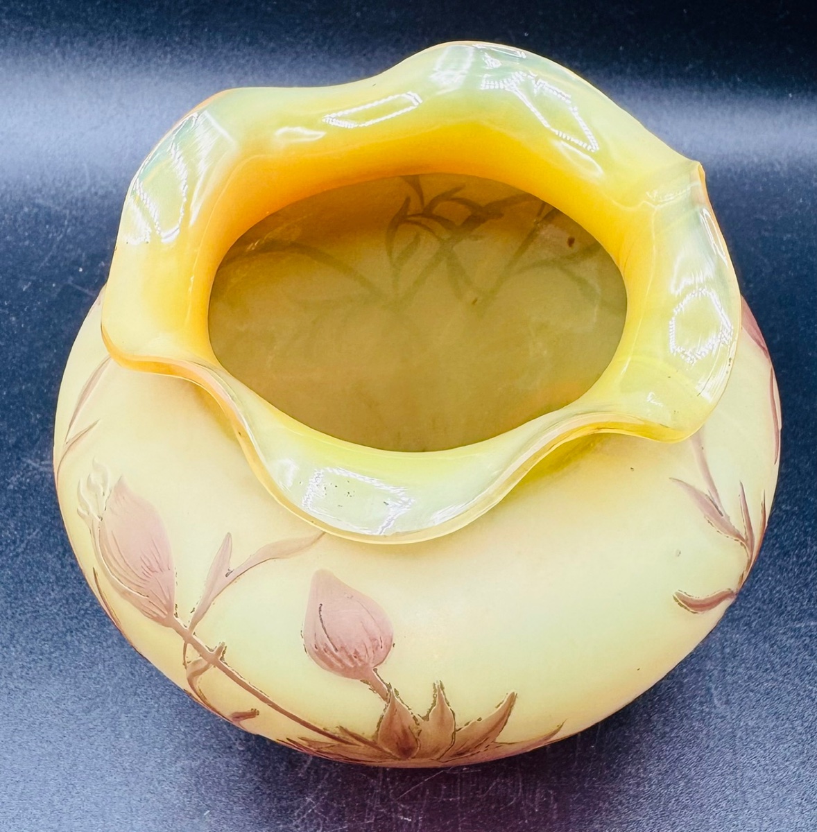 Pantin Crystal Works - "venus's Hair" Acid-etched Crystal Talking Vase-photo-2
