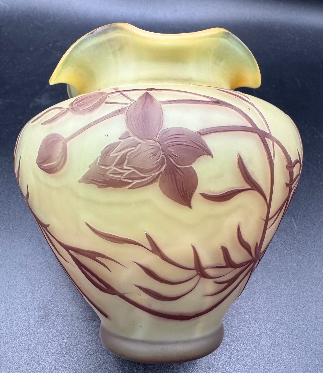 Pantin Crystal Works - "venus's Hair" Acid-etched Crystal Talking Vase-photo-4