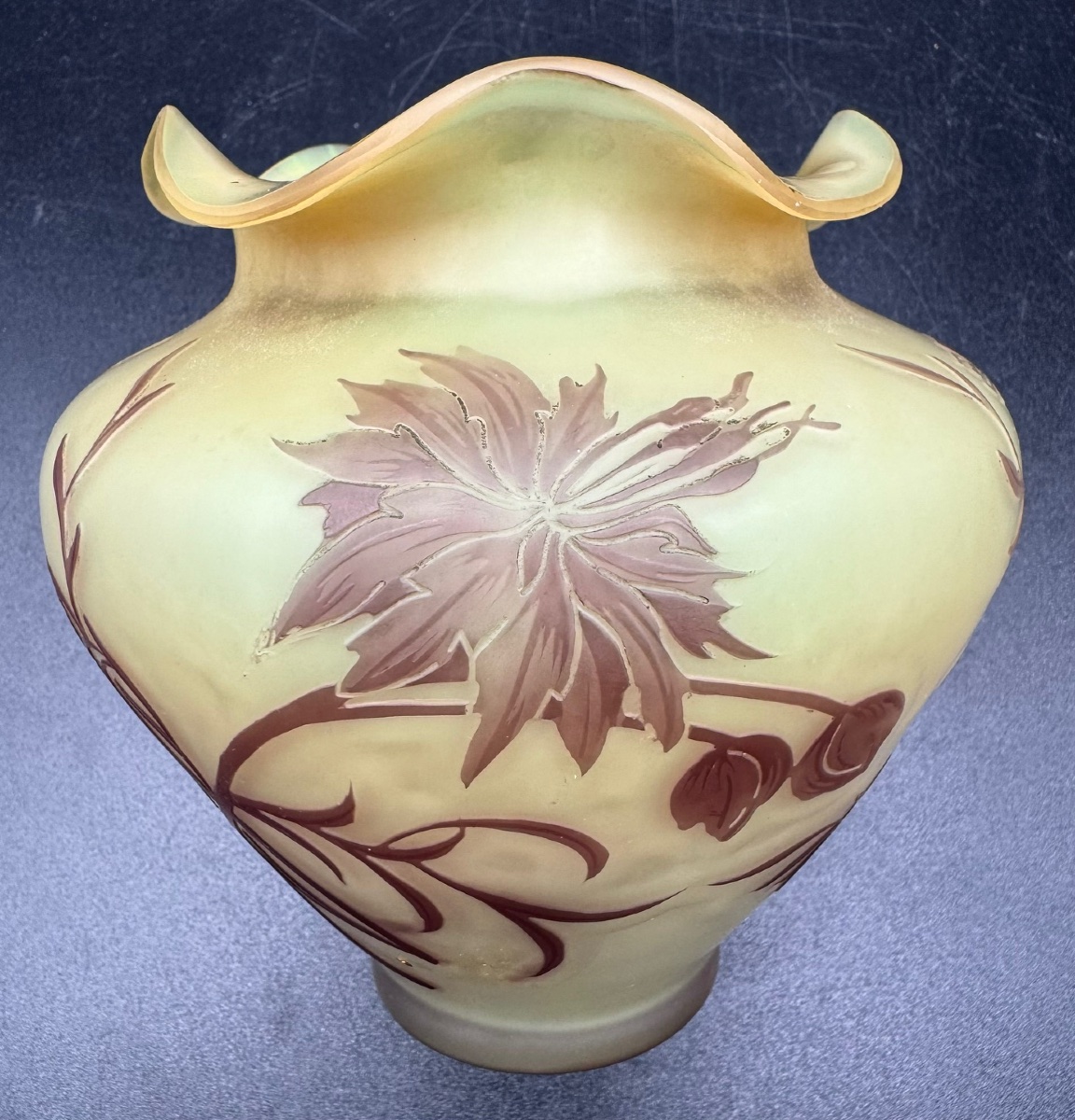 Pantin Crystal Works - "venus's Hair" Acid-etched Crystal Talking Vase-photo-5