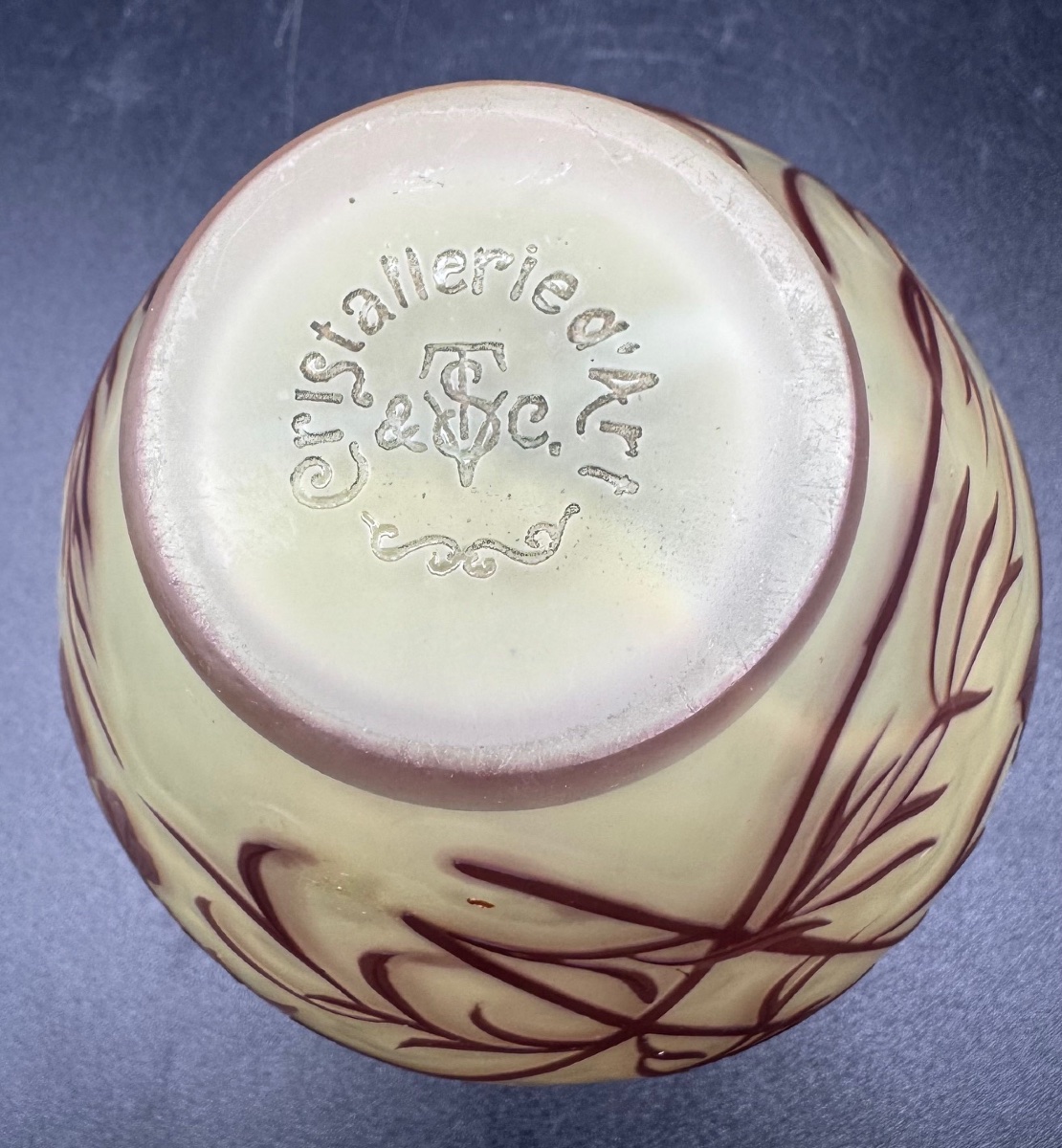 Pantin Crystal Works - "venus's Hair" Acid-etched Crystal Talking Vase-photo-6