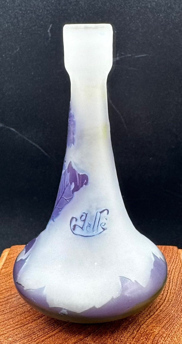 Émile Gallé Nancy - Vase soliflore d'époque Art Nouveau -photo-3
