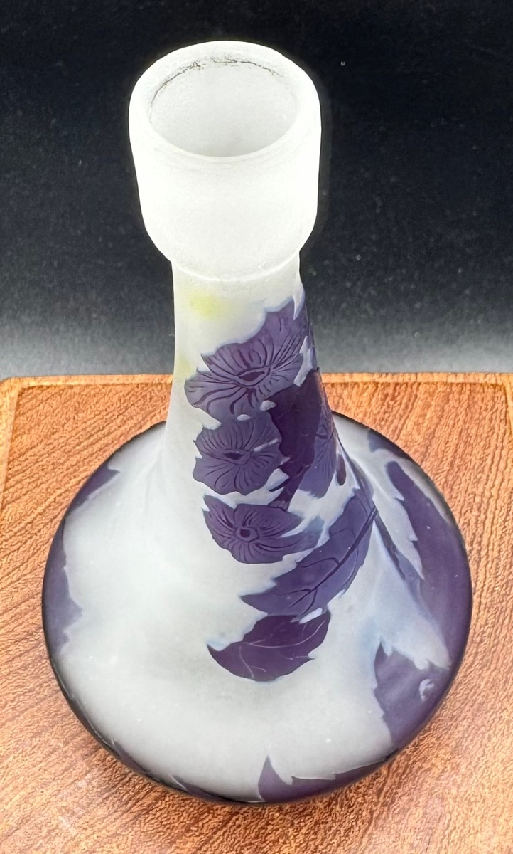 Émile Gallé Nancy - Vase soliflore d'époque Art Nouveau -photo-4