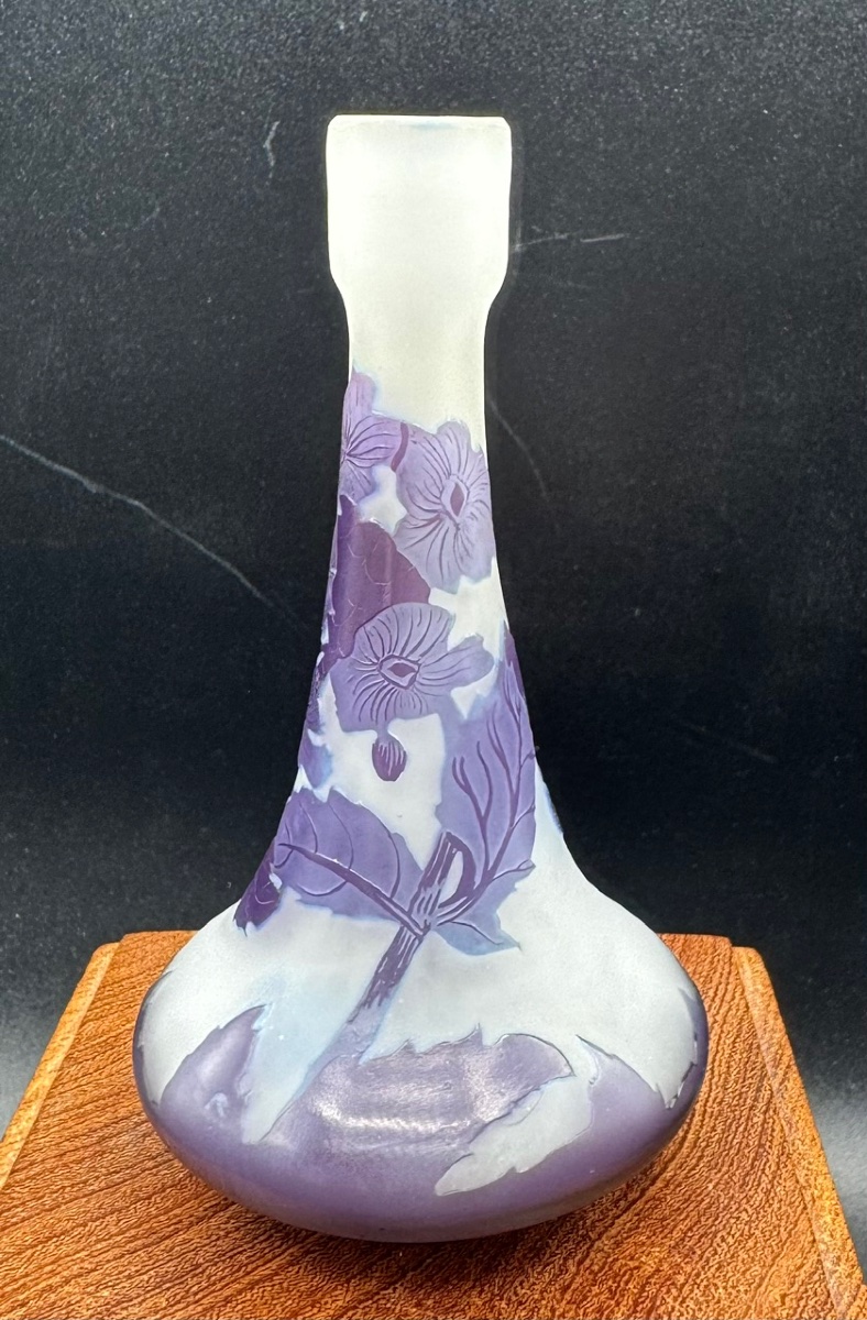 Émile Gallé Nancy - Vase soliflore d'époque Art Nouveau 