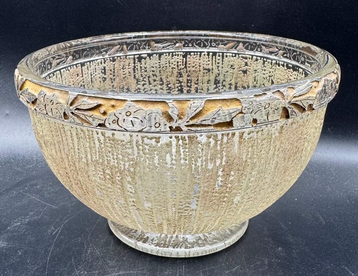DAUM NANCY FRANCE - Coupe en verre givré et patiné - époque Art Déco