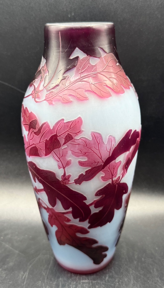 D'ARGENTAL - Paul NICOLAS - Vase feuilles de chêne et glands-photo-2