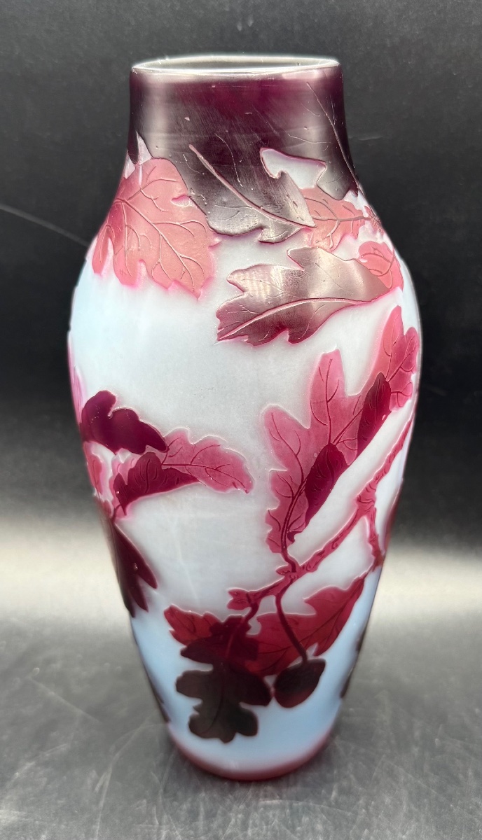 D'ARGENTAL - Paul NICOLAS - Vase feuilles de chêne et glands-photo-3