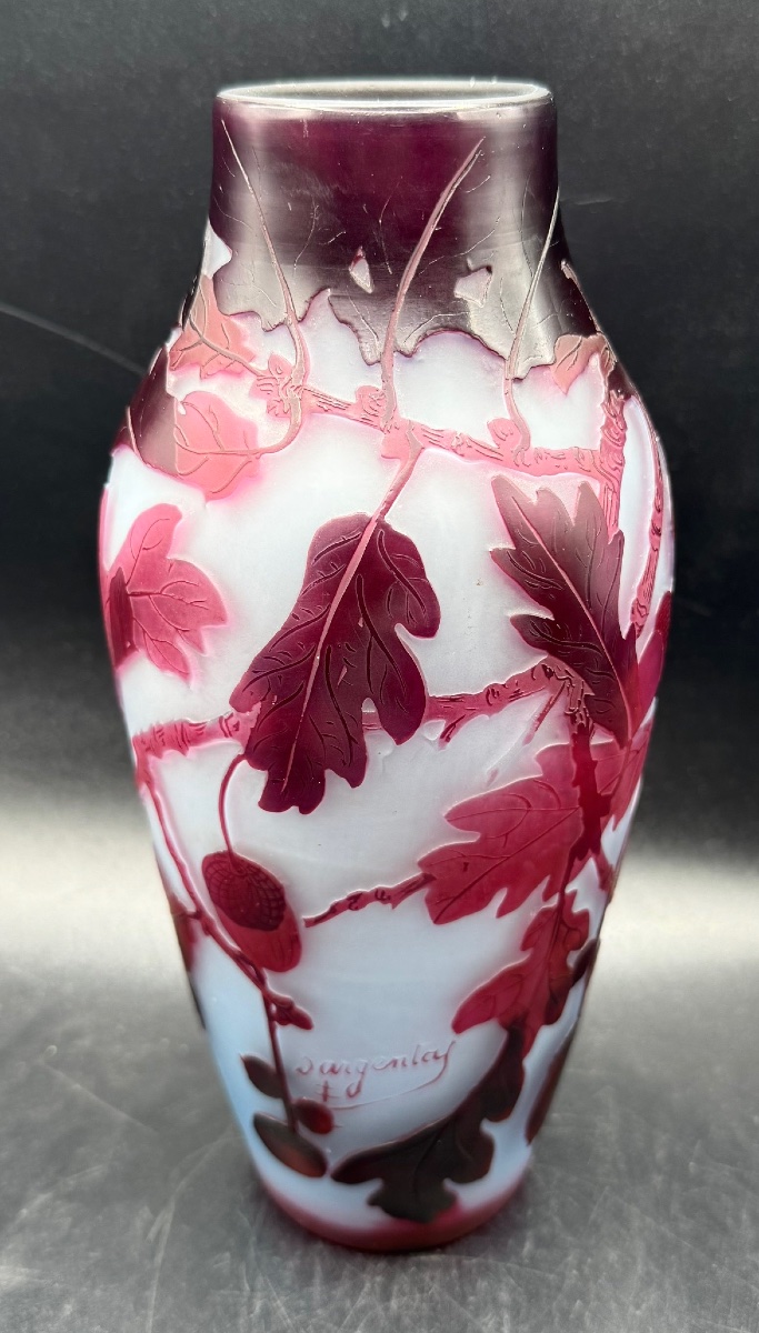D'ARGENTAL - Paul NICOLAS - Vase feuilles de chêne et glands-photo-4