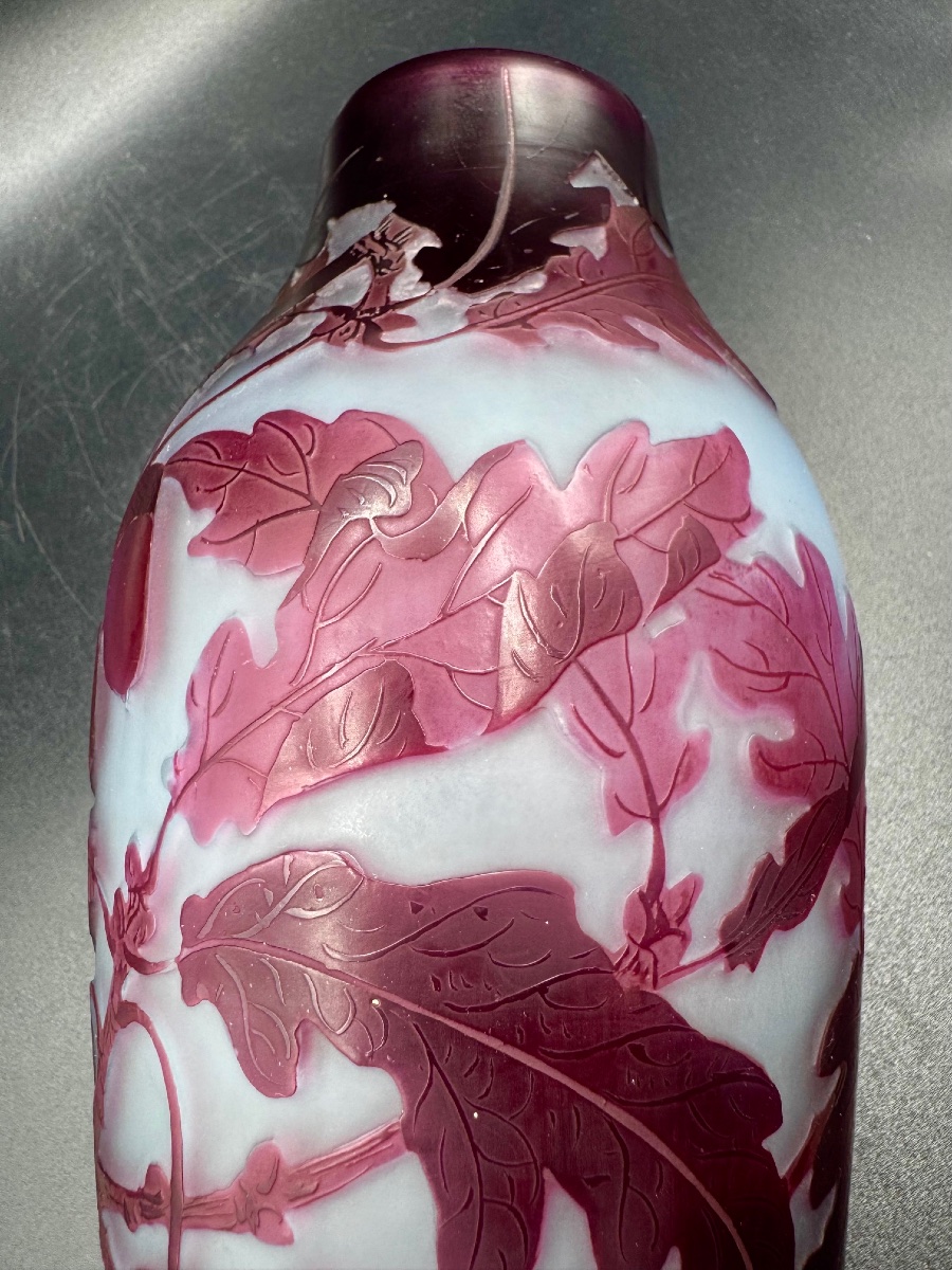 D'ARGENTAL - Paul NICOLAS - Vase feuilles de chêne et glands-photo-5