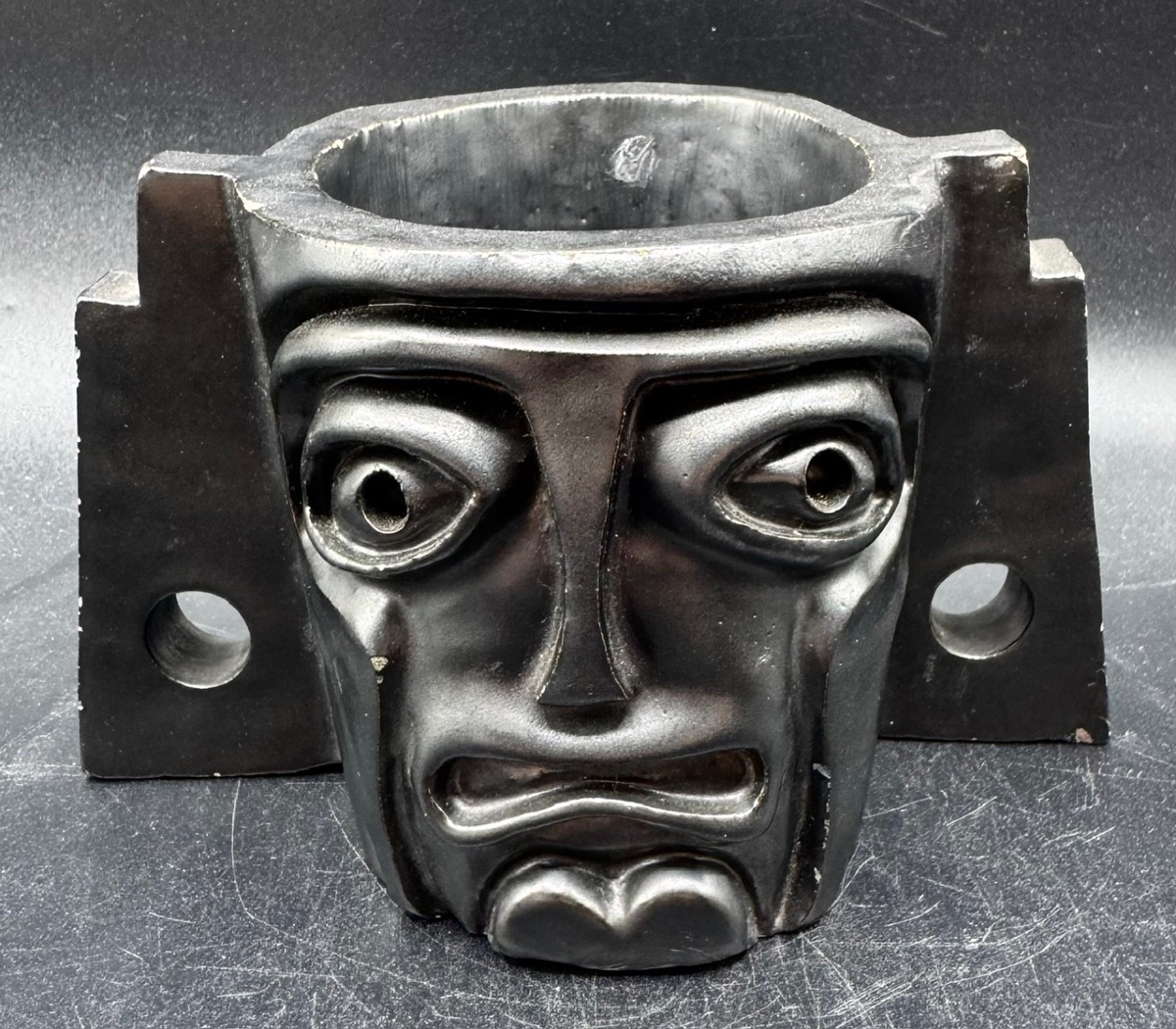 Jean MARAIS Vallauris - Vase céramique émaillé noir mat