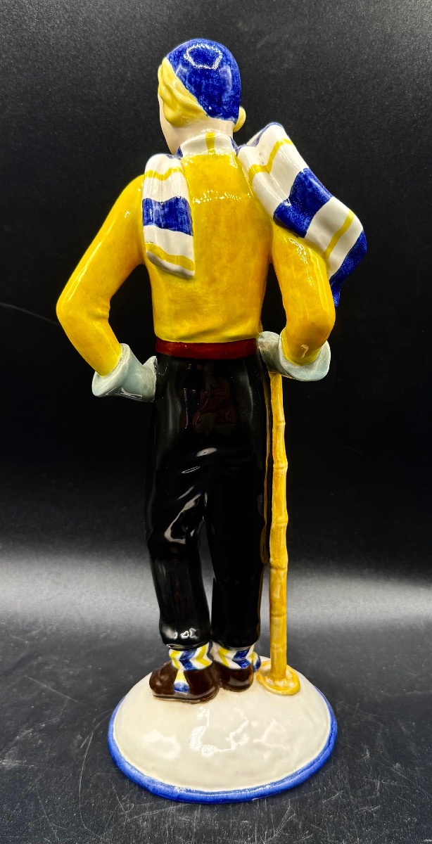 Gmundner Keramik - Art Deco Glazed Ceramic Skier-photo-4