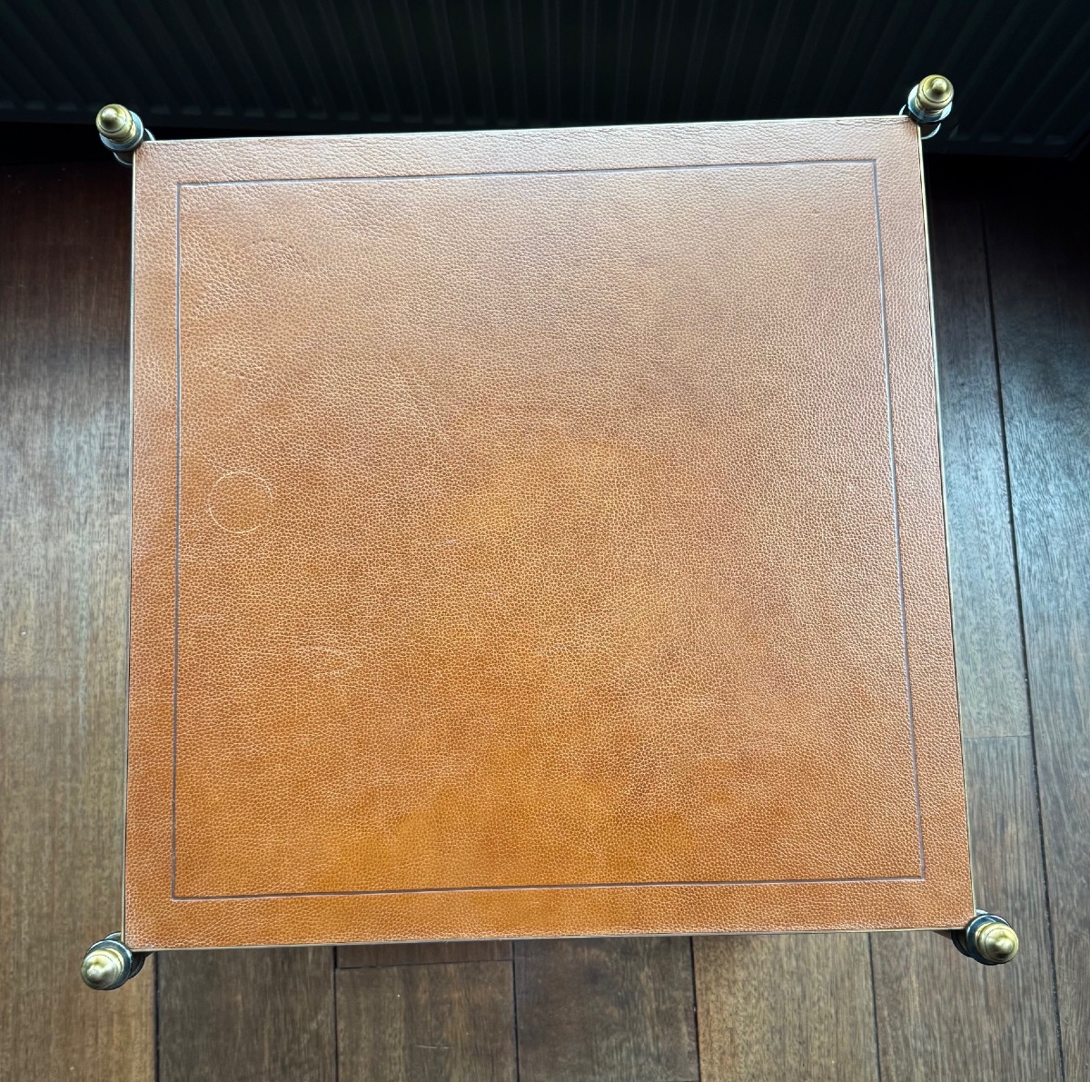Maison Baguès Paris - Metal And Leather Coffee Table-photo-2
