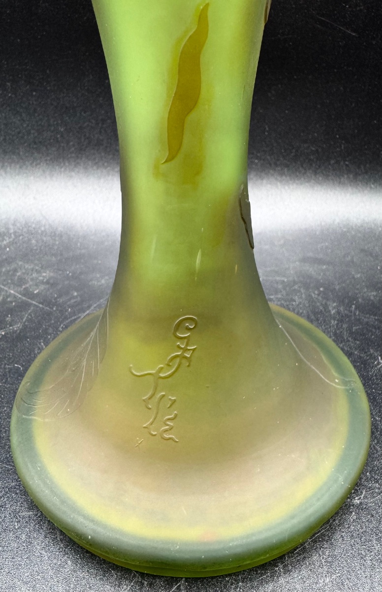 émile Gallé, Nancy—art Nouveau-era Vase—japonist Signature-photo-2