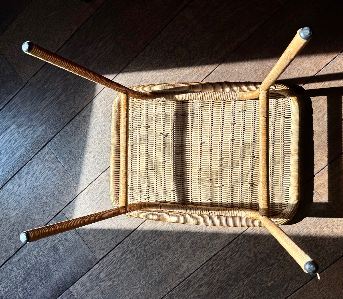 Joseph André Motte - Rattan Stool / Ottoman-photo-4
