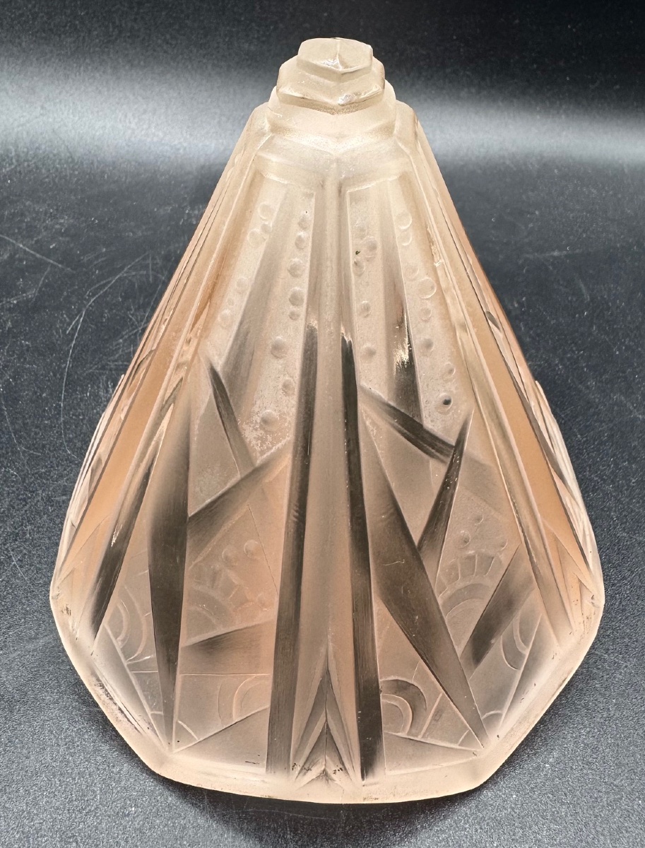 Art Deco Lamp In Nickel-plated Bronze, Attributed To Muller Frères-photo-4