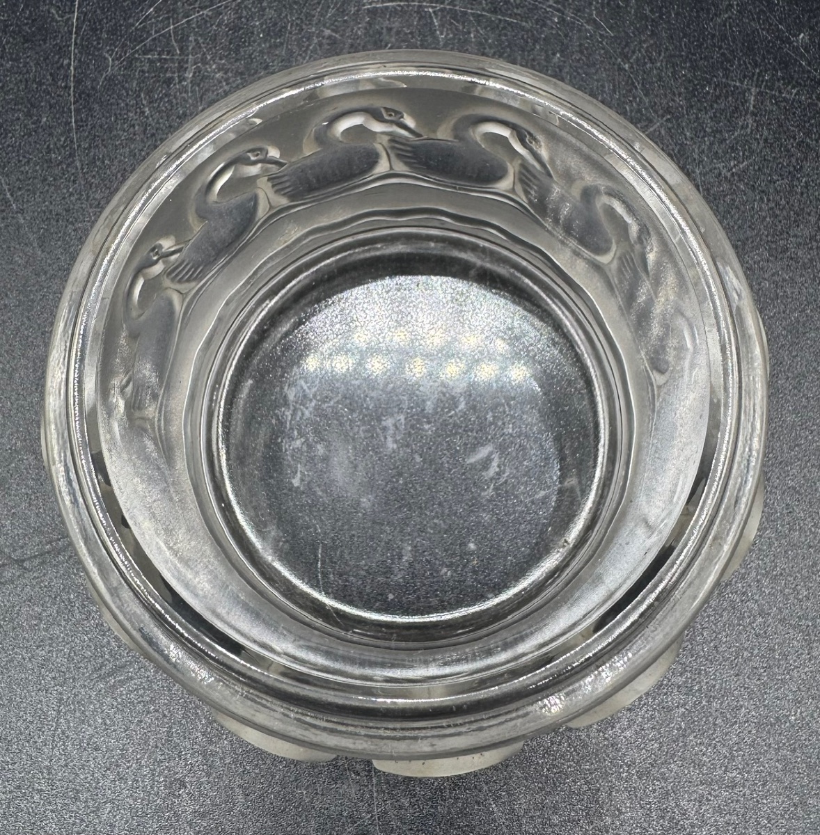 Lalique France - Box / Candy Box With Swan Design-photo-2