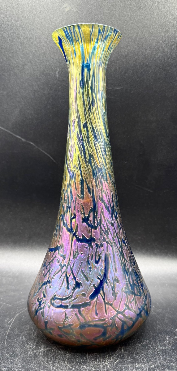Vase Art Nouveau verrerie de Bohème Attribué à Fritz HECKERT-photo-2
