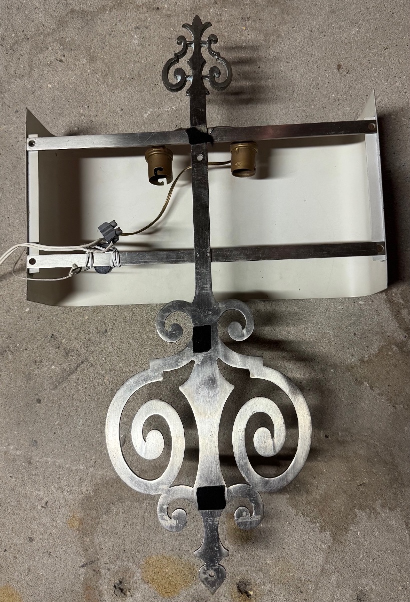 Maison Charles Et Fils Paris - "rinceaux" Wall Sconce - Signed-photo-3