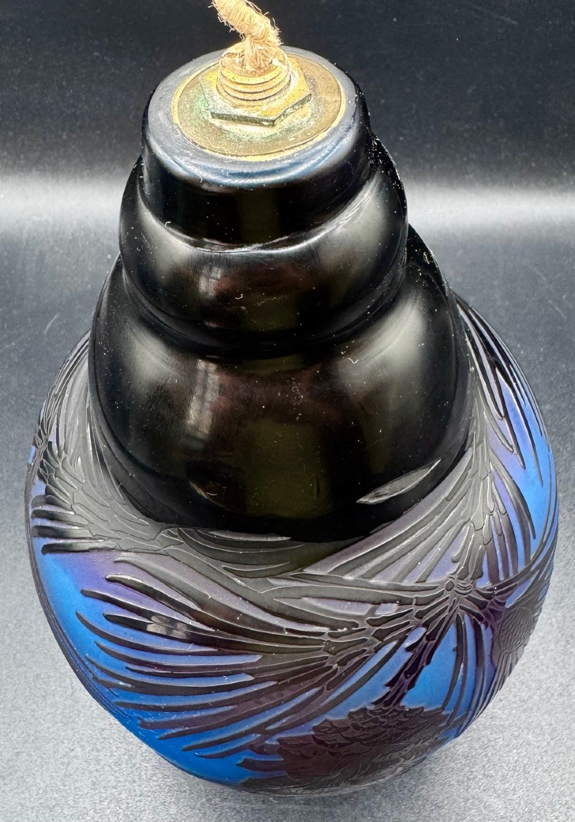 D'argental - Paul Nicolas - St Louis - Vase Decorated With Pinecones-photo-5