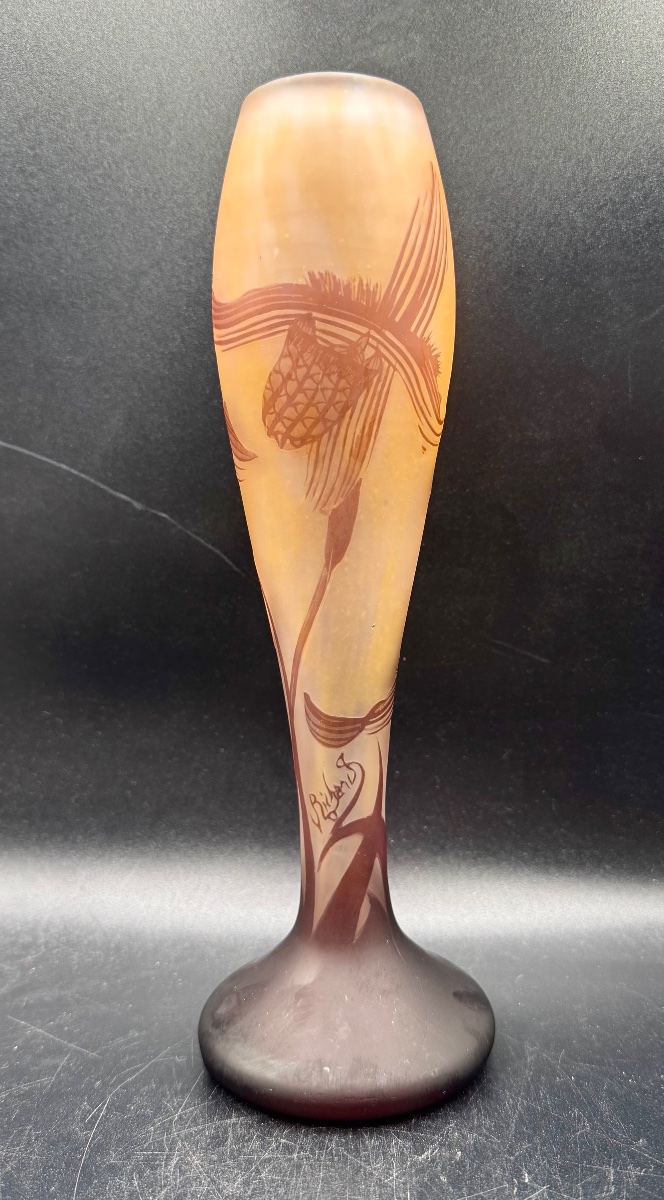 Richard - Loetz - Multilayer Glass Vase With Floral Design