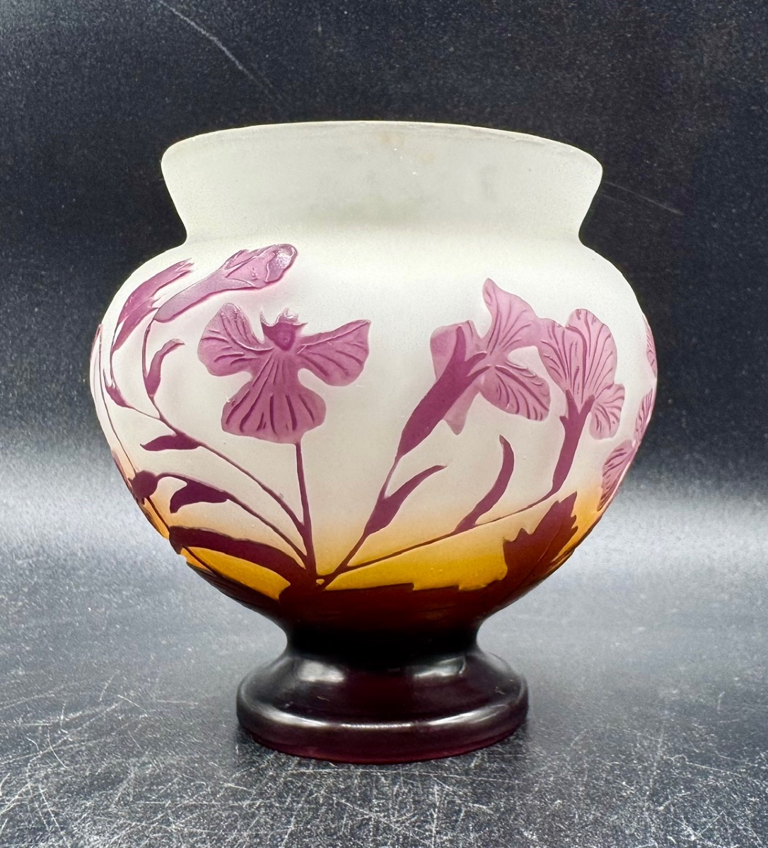 Emile Gallé - Small Art Nouveau Vase With Floral Design