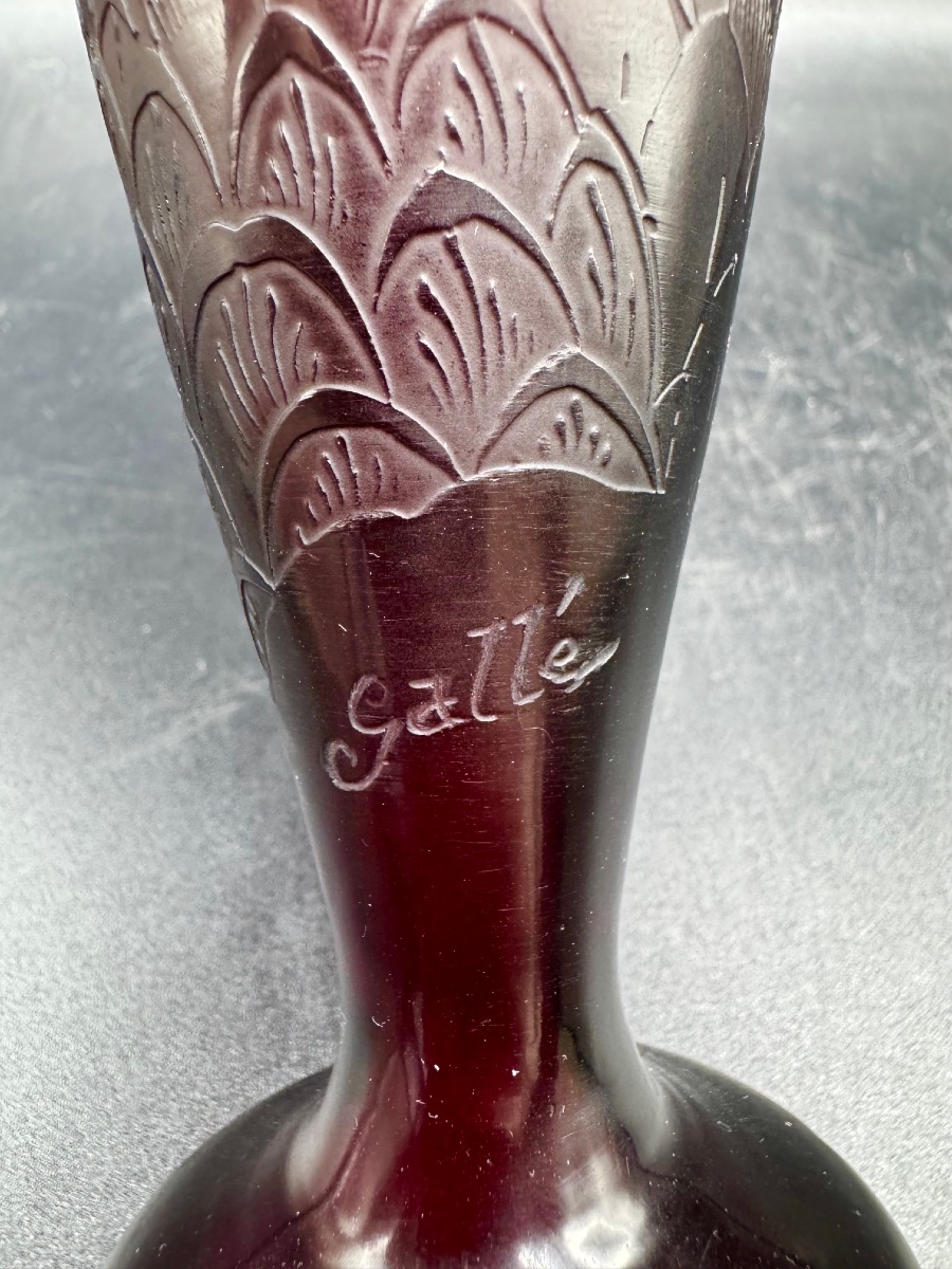 émile Gallé, Nancy—art Nouveau-era Vase—rare Design-photo-6