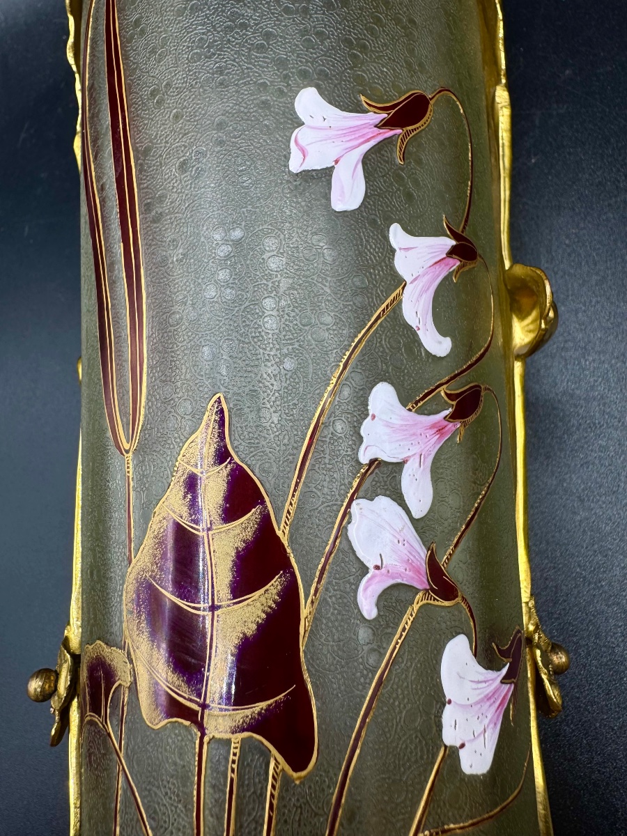 ORIVIT et ST LOUIS ou Val St Lambert ? Vase d'époque Art Nouveau -photo-5