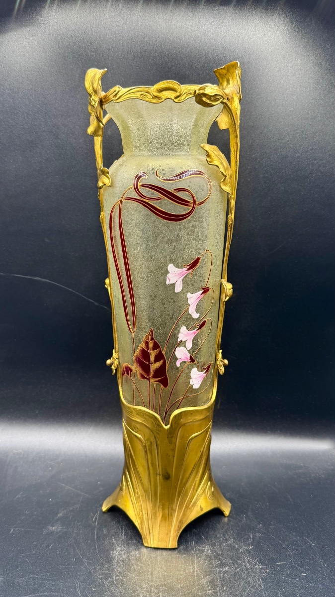 ORIVIT et ST LOUIS ou Val St Lambert ? Vase d'époque Art Nouveau 