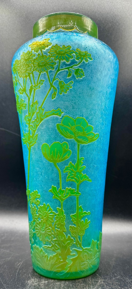 BACCARAT - SAINT-LOUIS ? - Vase d'époque Art Nouveau Cristal  ouraline-photo-3