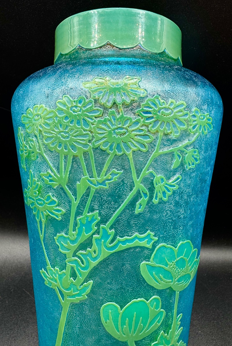 BACCARAT - SAINT-LOUIS ? - Vase d'époque Art Nouveau Cristal  ouraline-photo-4