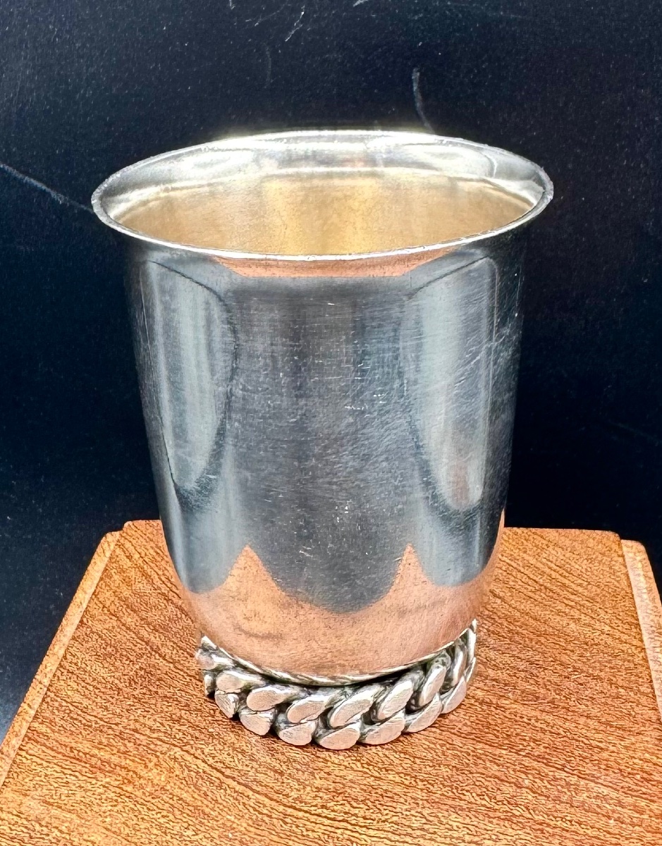 Jean Desprès - Tumbler With Chain-link Design - Silver-plated Metal
