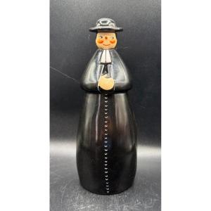 ROBJ - Flacon Curé - Porcelaine émaillée - Art Déco