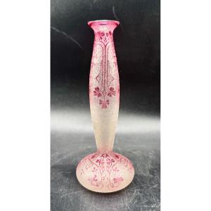 Baccarat - Saint-louis? - Small Art Nouveau-era Crystal Vase