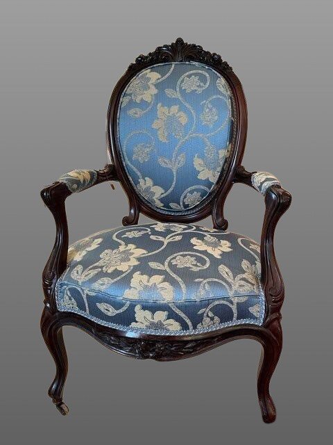 Pair Of Rosewood Armchairs-photo-4