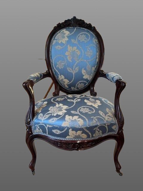 Pair Of Rosewood Armchairs-photo-2