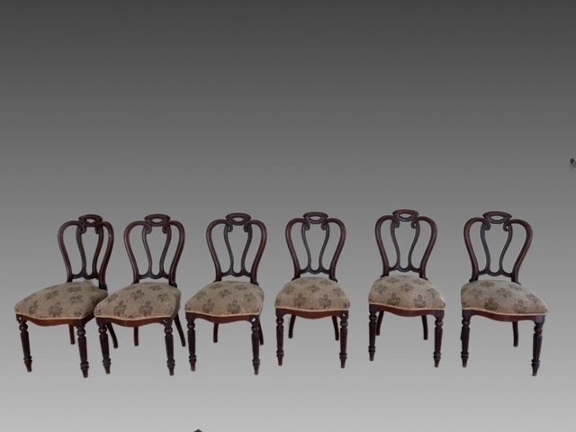 Group Of Six Louis Philippe Chairs-photo-2