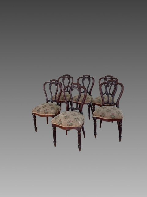 Group Of Six Louis Philippe Chairs-photo-1