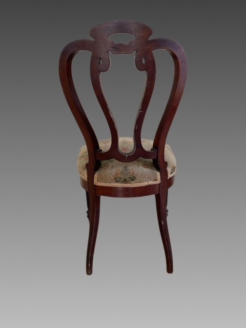 Group Of Six Louis Philippe Chairs-photo-4