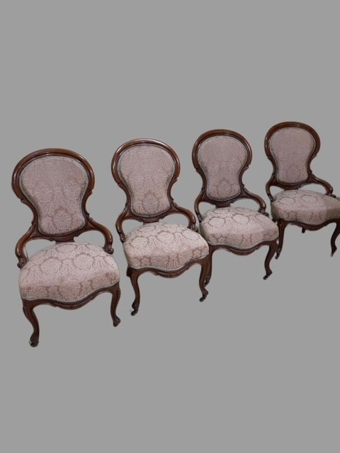 Quatre Fauteuils De Salon Louis Philippe-photo-3