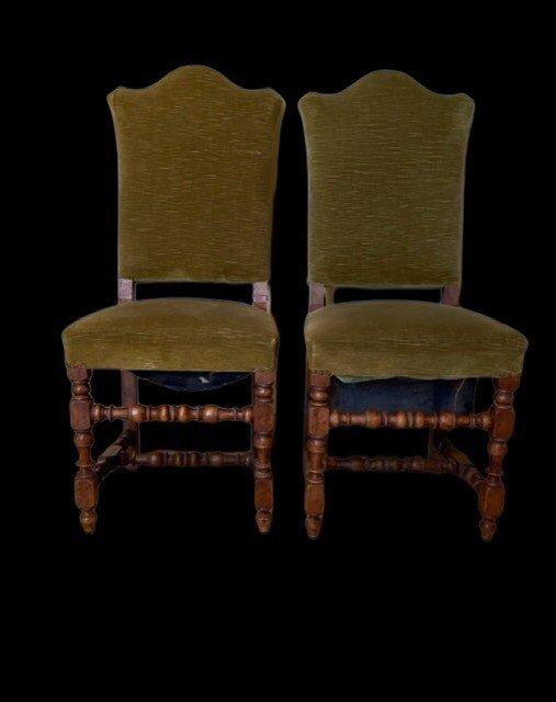 Pair Of Walnut Chairs-photo-2